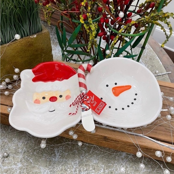 LANG CHRISTMAS SNOWMAN/ SANTA DIVIDED SERVING TRAY - Picture 6 of 6